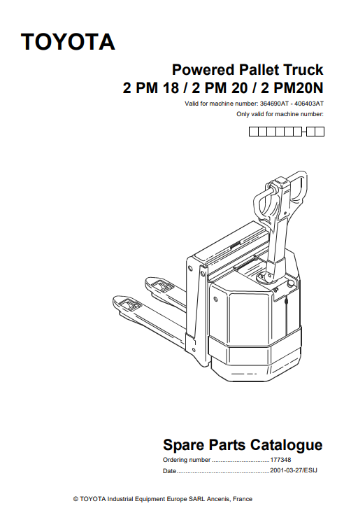 toyota electric pallet jack error codes