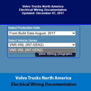 Volvo Trucks North America electrical wiring documentation, featuring detailed diagrams and instructions for wiring systems