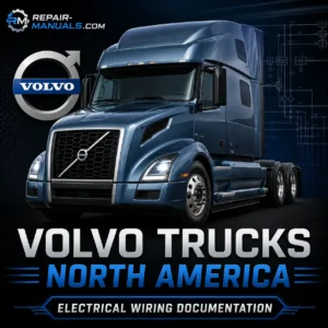 Volvo Trucks North America electrical wiring documentation, featuring detailed diagrams and instructions for wiring systems