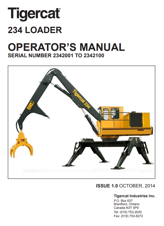 tigercat 234 service manual