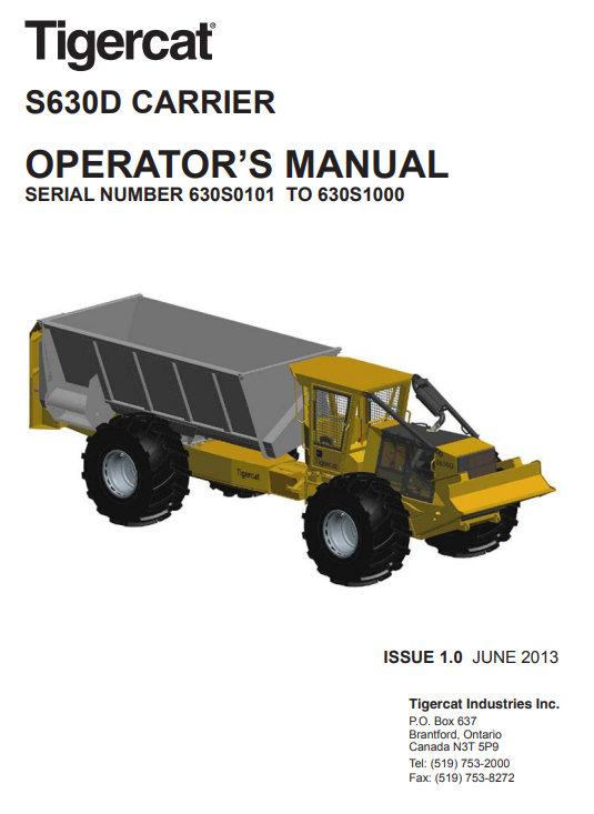 Tigercat S630D Carrier