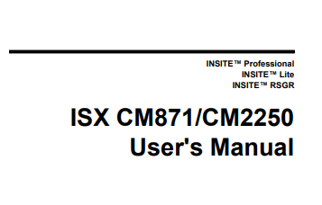 Cummins SX CM871 and CM2250 user manual cover, detailing instructions for maintenance and operation of the engines