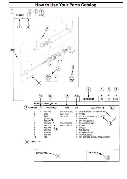 Case 580N Backhoe Loader Parts Manual - Image 4