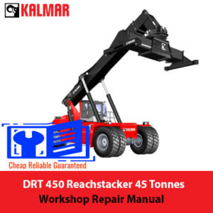 Workshop repair manual for Kalmar DRT 450 Reachstacker 45 Tonne, showcasing detailed diagrams and maintenance instructions
