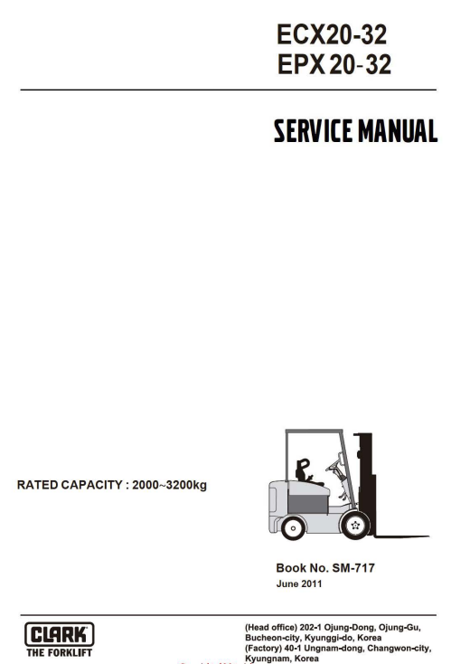 Clark Forklift ECX20-32 Clark Forklift EPX20-32