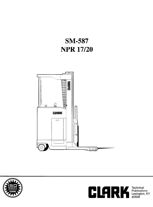 Clark Forklift NPR17 Clark Forklift NPR20