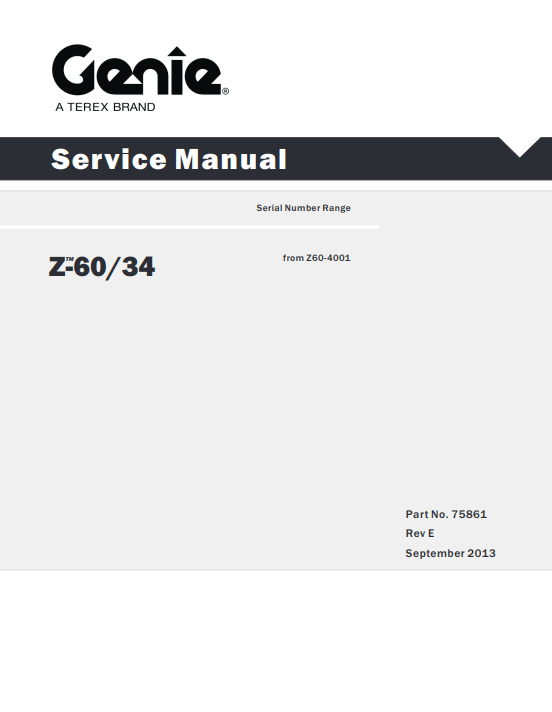 genie z60/34 service manual