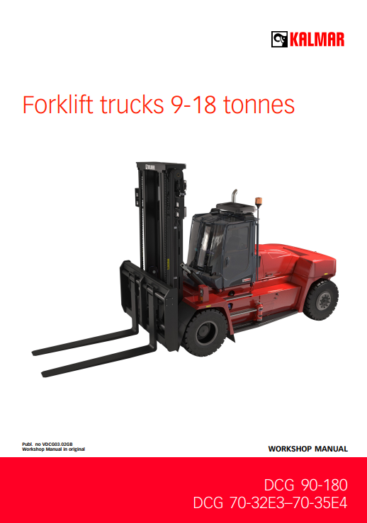Kalmar DCG90, DCG180 Forklift Trucks Workshop Repair Manual