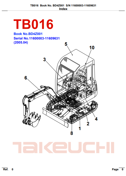 takeuchi tb016 parts manual pdf