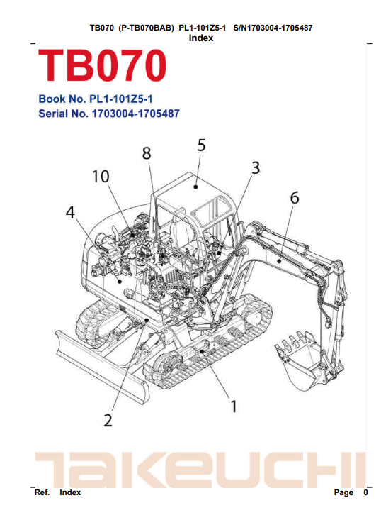 takeuchi tb070 parts manual