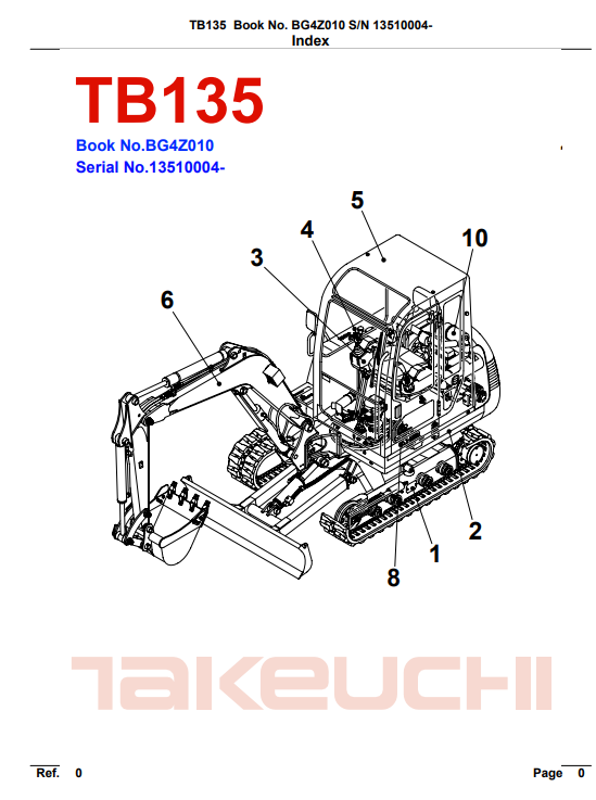 takeuchi tb135 parts manual pdf