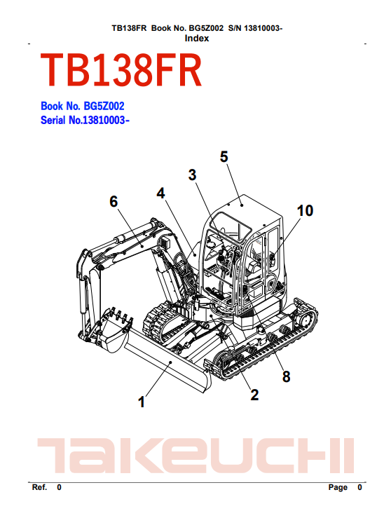 takeuchi tb138fr parts manual