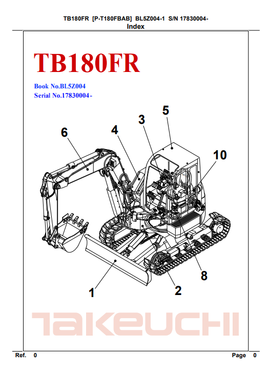 takeuchi tb180fr parts manual