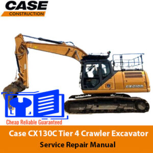 Service Repair Manual for Case CX130C Excavator, showcasing detailed diagrams and maintenance instructions