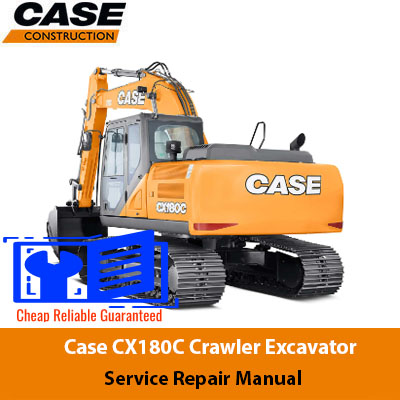 Service Repair Manual for Case CX180C Crawler Excavator, showcasing detailed diagrams and maintenance instructions