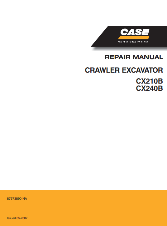 Case CX210B Excavator Case CX240B Excavator