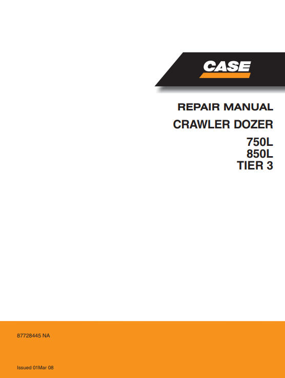 Case 750L, Case 850L Dozer Service Repair Manual - Image 2