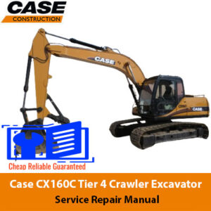 Service Repair Manual for Case CX160C Excavator, showcasing detailed diagrams and maintenance instructions