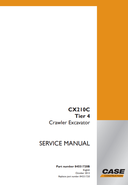 Case CX210C Excavator Service Repair Manual - Image 2