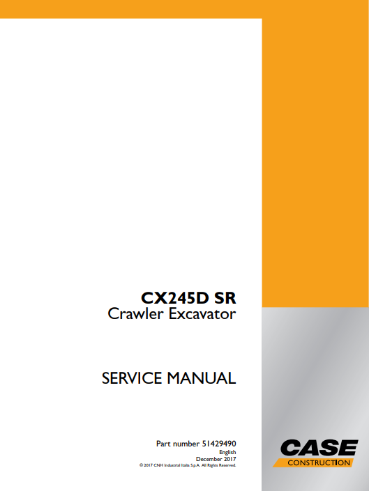 Case CX245D SR Excavator Service Repair Manual - Image 2