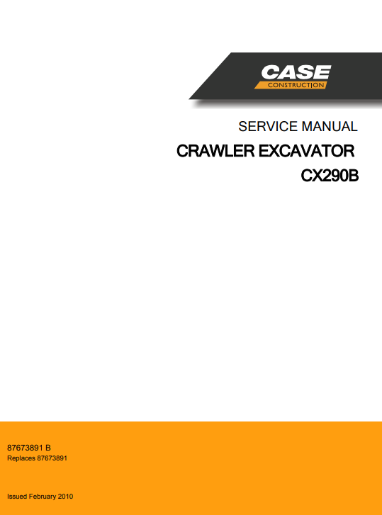 Case CX290B Excavator Service Repair Manual - Image 2