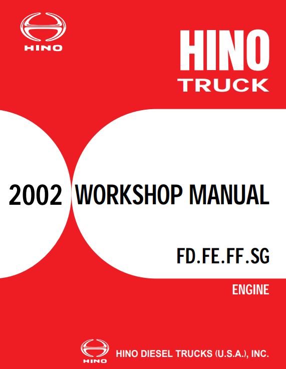 Hino 2002 FD, FE, FF, SG Series Engine Workshop Repair Manual - Image 2