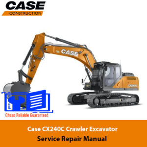 Service Repair Manual for Case CX240C Excavator, showcasing detailed diagrams and instructions for effective repairs