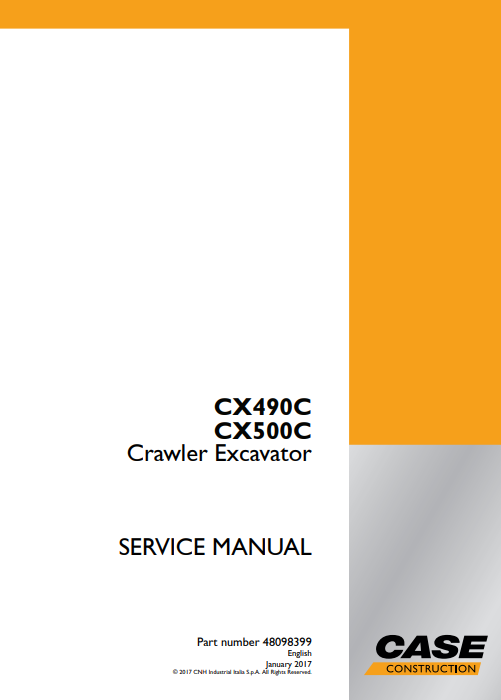 Case excavator pdf
