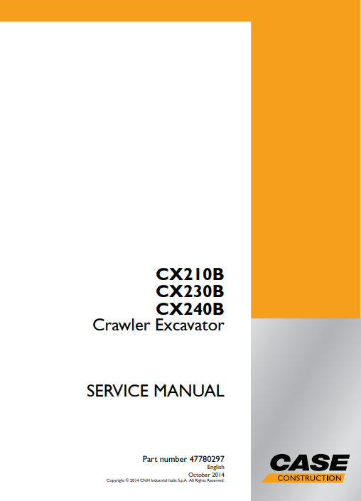 Case CX210B, Case CX230B, Case CX240B Excavator Service Repair Manual - Image 2