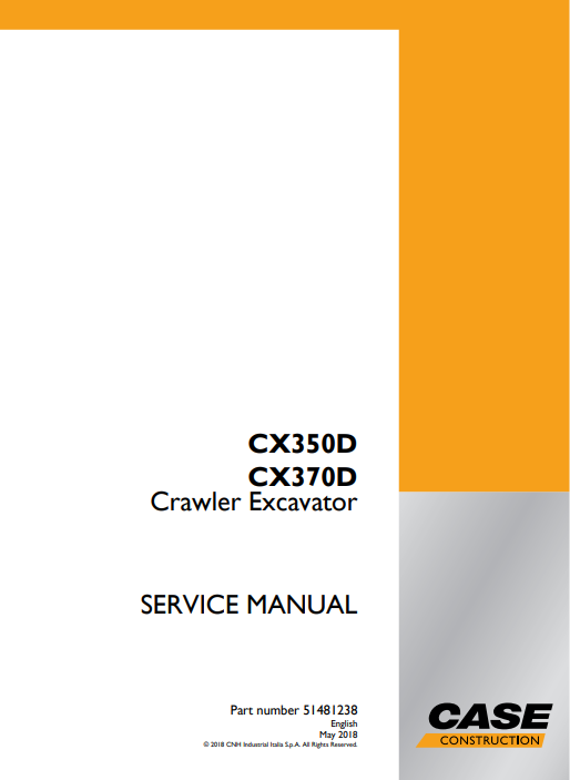 Case CX350D, Case CX370D Excavator Service Repair Manual - Image 2
