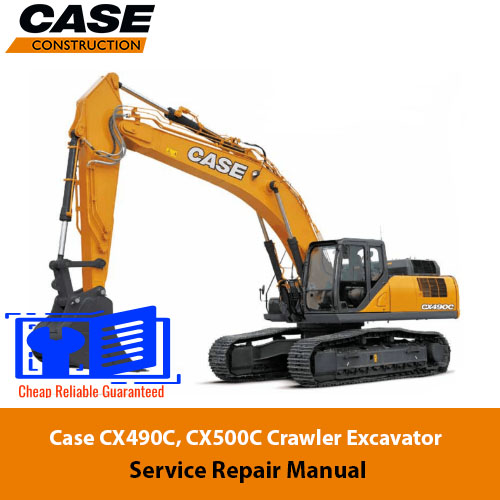 Case CX490C and CX500C excavator service repair manual, providing essential guidelines for maintenance and repairs