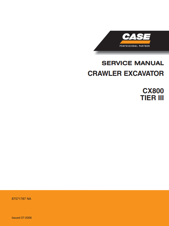 Case CX800 Excavator Service Repair Manual - Image 2