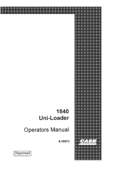 case 1840 operators manual