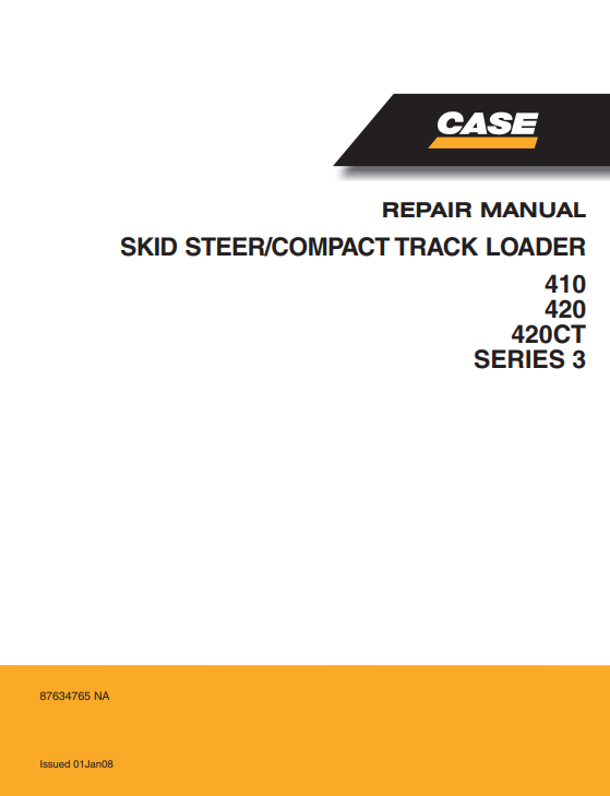 Case 410, Case 420, Case 420CT Series 3 Skid Steer Loader Service Repair Manual - Image 2