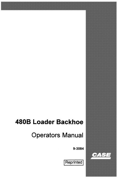 case 480b backhoe
