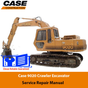Case 9020 Excavator Service Repair Manual, showcasing the title and detailed diagrams for maintenance and repair
