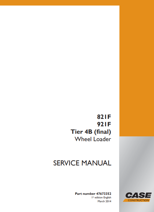 Case 821F, Case 921F Wheel Loader Service Repair Manual - Image 2