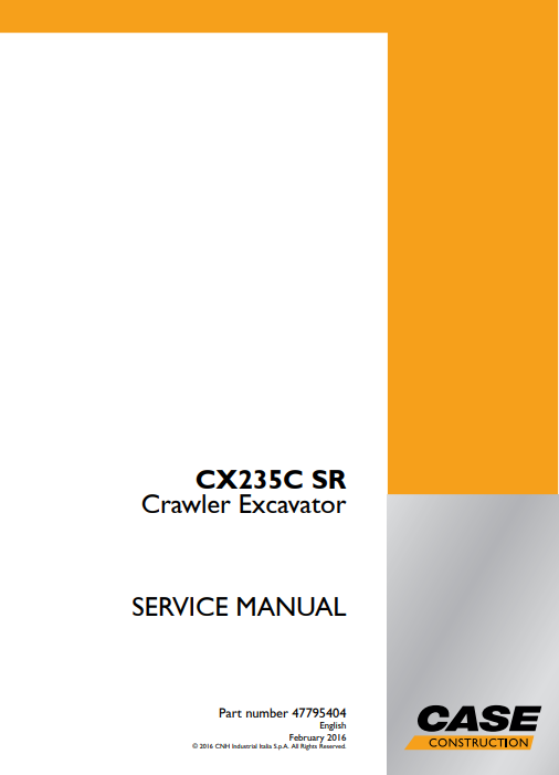 Case CX235C-SR Excavator Service Repair Manual - Image 2