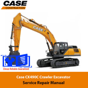 Service Repair Manual for Case CX490C Excavator, showcasing detailed diagrams and maintenance instructions
