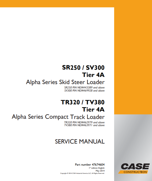 case tv380 service manual