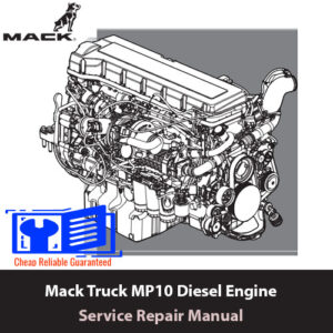 Mack Truck MP10 Diesel Engine Service Repair Manual, illustrating engine components and step-by-step repair procedures