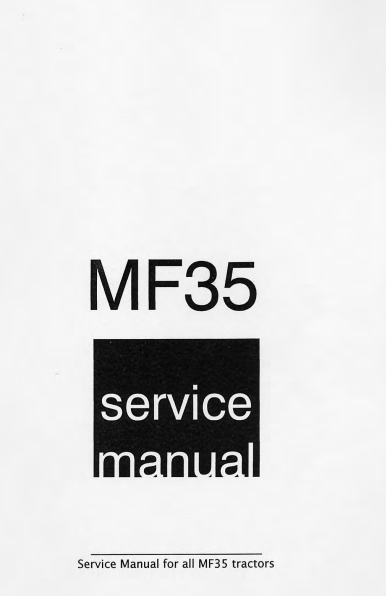 Massey Ferguson MF35 Tractor Service Repair Manual - Image 2