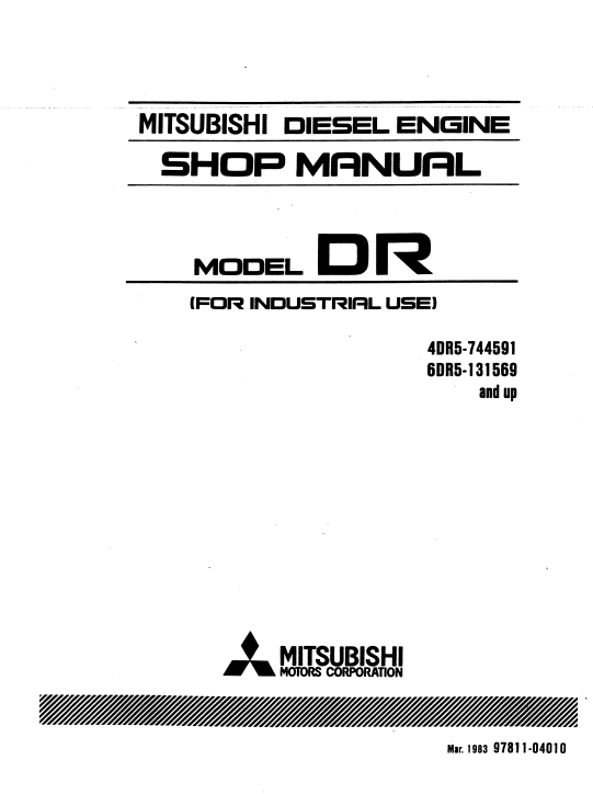 Mitsubishi 4DR5 , Mitsubishi 6DR5 Engine Workshop Repair Manual - Image 2