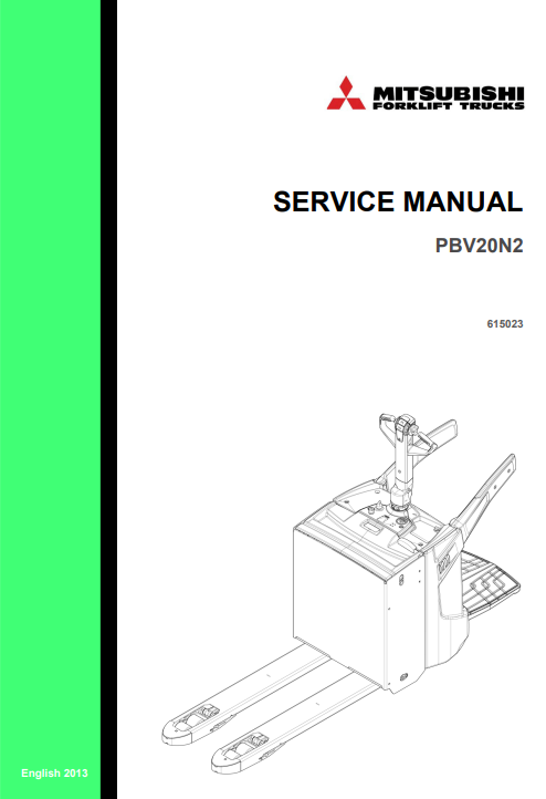 Mitsubishi Forklift PBV20N2 Service Repair Manual - Image 2