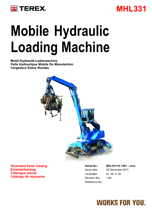Terex parts manual download
