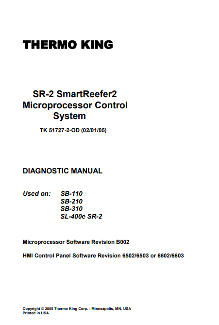 thermo king sr2 manual