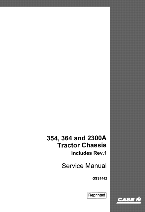 Case 354, Case 364, Case 2300A Tractor Chassis Service Repair Manual - Image 2