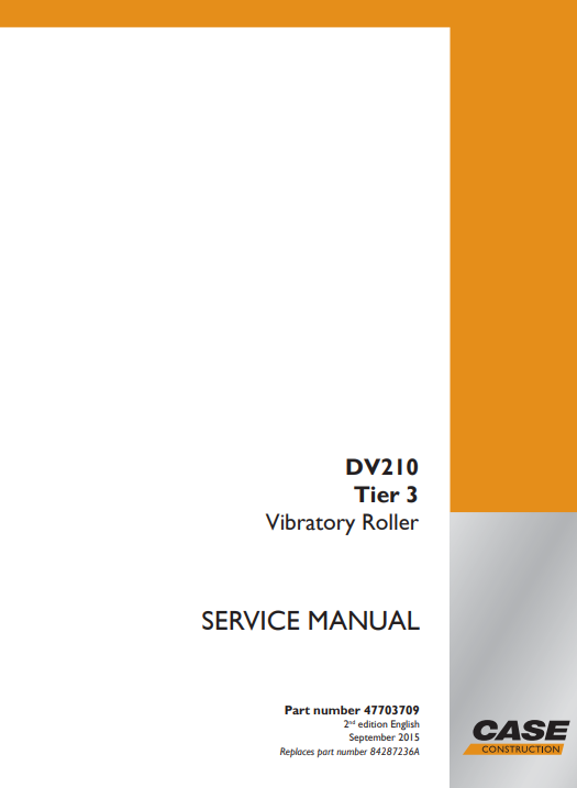 Case DV210 Vibratory Roller Service Repair Manual - Image 2