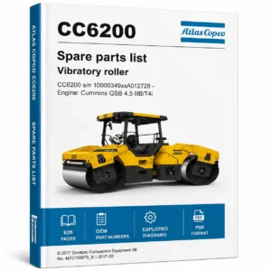 Atlas Copco CC6200 Road Roller Spare Parts Catalogue PDF Manual