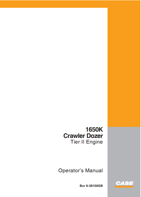 Case 1650K Dozer Engine Operator Manual - Image 2